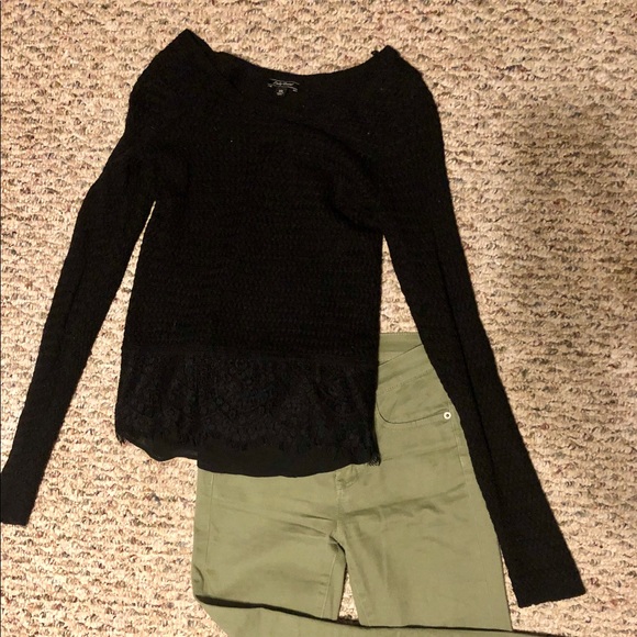 Lucky Brand Sweaters - Lucky Brand Black Sweater with detailing